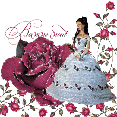 Rose brillant une belle jeun femm en robe longue fleur Romantic, Romantisme Douceur  Pr venir Ns Souhaiter  une BONNE NUIT �  c'est ce que je vs souhaite�  A  DEMAIN  �  beaut&eacute;  r&ecirc;ve  f&eacute;&eacute;rie ,  s