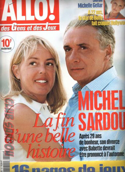 Souvenir: michel Sardou  et son  ex - femme Babette:  une belle histoire   enfin  la vie !!!....  
