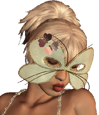 .   .  Que &ccedil;a brille,  elle est belle cette femme avec son masque  Chat, Papillon  Blonde,  sensuelle �   