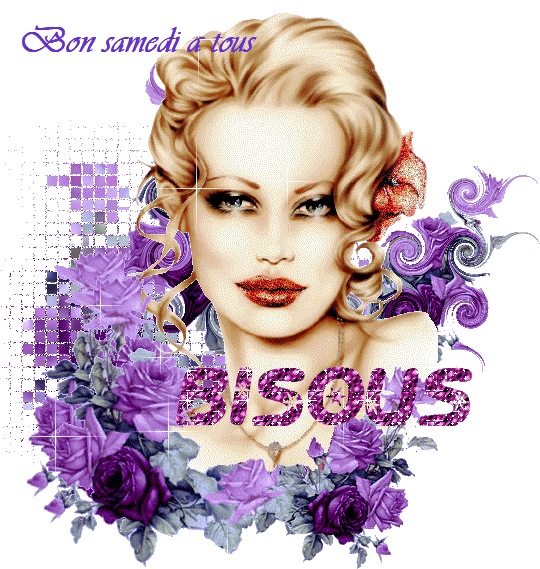 JE me repose le samedi, et cool, et  vs offre  en amiti&eacute;  Images  et dont celle-ci   un visage  superbe  de cett jeune femme,  yeux au regard profond  bleus,mauve fleurs Tendresse,  Ns envoie un Flot 