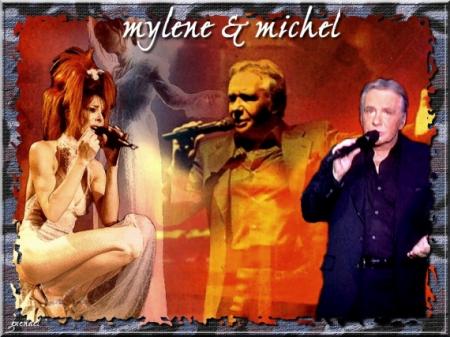 BONJOUR A TS TTES � Je vs souhaite un BON Vendredi, et une photo en concert: michel Sardou, chante en Duo avec Myl&egrave;ne Farmer�� comment les aimez-vous l&agrave; ts les deux ?