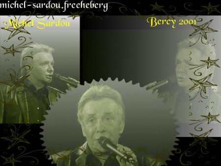 Un souvenir de Concert:BERCY 91: Michel Sardou�plusieurs photos, tjours aussi souriant  et  s&eacute;rieux aussi�  fleurs Noir Blanc, joli Cr&eacute;a!!  Bnne Journ&eacute;e &  Bizzz &
