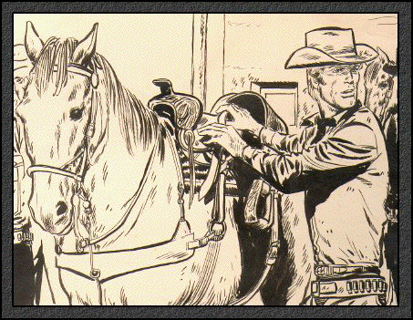 Wester'n &ccedil;a fait penser aux films am&eacute;ricain wester'n �Chevaux hommes ceinturon chapeau,en Noir/Blanc, pas mal  donne un certain charm &agrave; la photo��qu'en pensez-vous??