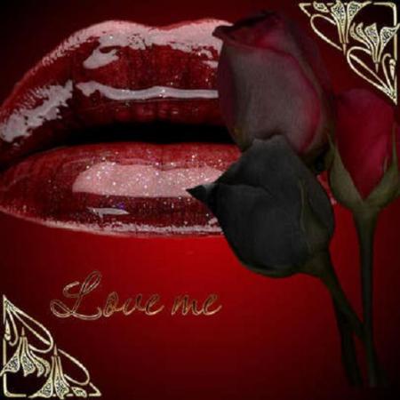 Belles l&egrave;vres rouges � couleur brillant Cerise �Belles roses rouges Noir �Amour  et le Noir a tjours &eacute;t&eacute; dans l'Histoire des Roses�BONNE SOIREE  Mil bizz  marie-andr&eacute;e ��