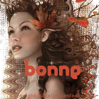 Avec ces feuilles d'automne, dont j'aim bien  cette saison,  comme vs le souhaite  cette belle jeune femme,  Je viens vs souhaiter  une Bonne soir&eacute;e  agr&eacute;able  remplies  de mil  belles chose