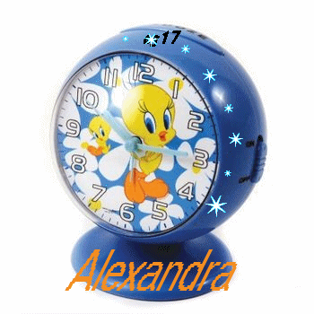 Mignon, amusant Ce Titi  sonne Le R&eacute;veil  Bleu Couleurs tout cela pr R&eacute;veiller, et Passer une Bonne Journ&eacute;e �et gaie!!  Ce que je vs souhait BON MERCREDI  & marie-andr&eacute;e  mil bizz &