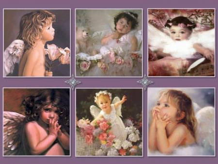 Plusieurs poses de Petits Anges, Fleurs, Tout simple, Blancs c'est superbe plein de fraicheur, enfantine, douceur tendresse ��et fort &agrave; la fois dns le coeur les Anges Nos Protecteurs�A celui qui 