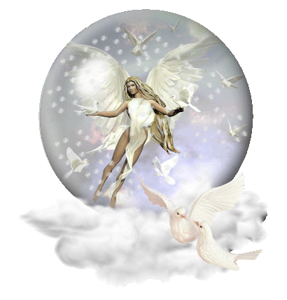 eLLE Est Belle cett Ange f&eacute;mme   dns le ciel  Vole Vole,  et les colombes sont l&agrave;  Veillent Prot&egrave;gent �  Prot&egrave;gent Nous et  le VIP �  et l'Humanit&eacute;   la Terre �� Puret&eacute; blancheur  beaut&eacute;  Brille!