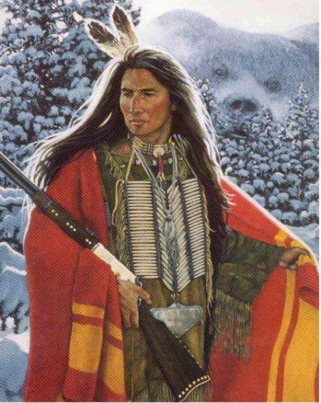 Un bel indien  guerrier,   la neige c'est l'hiver, animaux �  image que l'on se r&eacute;gale d'admirer�je r&ecirc;ve � et pens aussi  nostalgie m&eacute;lancolie �enfin &ccedil;a passera la joie revient tjo