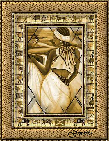 Une africain de dos, habill&eacute;e cr&egrave;me et jupe haut simple,lui va bien tresses, dns un paysage d'&eacute;vasion Animaux Motifs� Fait r&ecirc;ver �Voyager  meme dns la t&ecirc;te � l'esprit vagabonde dans les pays