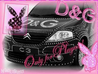 Voiture  Moderne   ONLY  For  Playas !!  Modern'  Romantic  rose noir blanc   mignon ce ptit lapin  ��   cool et branch&eacute;  cette image ��  A  BIENTOT  Mil bizz &&