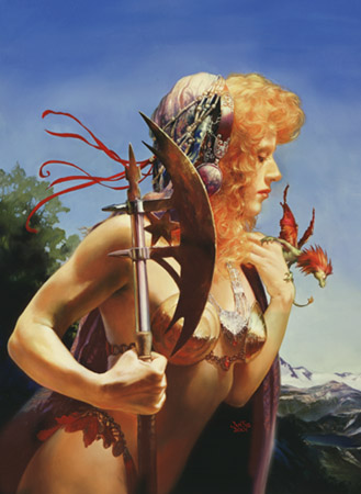 Elle est  pluto bell cette jeune femme, acceosire  son &eacute;pe,  bijoux,  oiseau, elle dans la nature,et en complicit&eacute; avc nature, dans  son intimit&eacute;  �  bien , belle chevelure blonde &&la neige montagne 