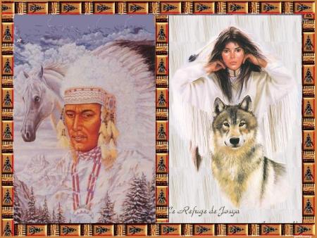 .   Joli,   r&ecirc;ve    Nature  Evasion   Autres habits typiques  bijoux,  La neige,  beau chien loup� ils sont  superb  ces Am&eacute;rindiens !!!  j'aim