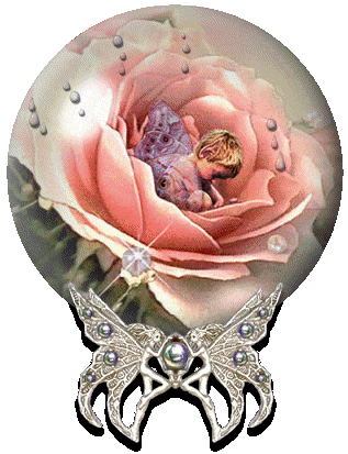 .   Cet enfant dans cette rose  beau,  douceur paix Amour Lumi&egrave;re Brille !! et brille dns le coeur aussi��  joli ce m&eacute;daillon gris rose, noir,et verdure ��