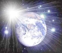 F&eacute;&eacute;rie R&ecirc;ve,  La terre &eacute;clair&eacute;e par la lune  &eacute;toiles, scintillent de mil  rayons de lumi&egrave;re  faisceaux  de mil feux,  terre  et l'environnement que l'homme  doit  prot&eacute;ger, et il le sait!! m