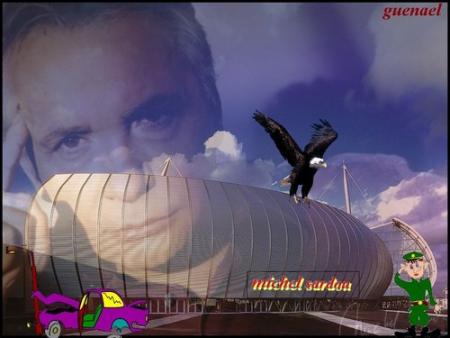 Michel Sardou: devant Salle de Concert ! pensif   se concentre  &agrave;  son Spectacle,  Bel oiseau  humour �  joli joli��   bizzz  &   &agrave;   plus  &&