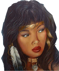 Maquill&eacute;e superbement,  belle Am&eacute;rindienne, j'aim beaucou sa coleur de cheveux, plumes�  quel beau peuple,  beaux accessoires bijoux, habits, musiques, et coutumes, et richesse dns le coeur�