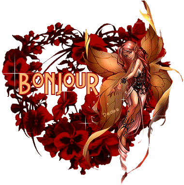 BONJOUR, oui certes la nuit, mais le coeur y est dns quelques heures le jour  et l'image est tout autant valable et  belle  pr vs Dire BONSOIR / BONNE NUIT � Coeur fleurs jolie fille Etoiles� fai