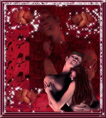 2 Amoureux  enlac&eacute;s sont bien; s'aiment tendresse, et r&ecirc;ve  &ecirc;ve d'avoir un b&eacute;b&eacute; � quelle belle pens&eacute;e . rouge noir ; Brillent Etoiles !!! ^photo d'espoir  de paix  d'amour  de lumi