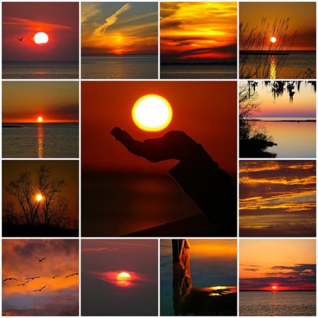 Jolis ces diff&eacute;rents couchers de soleil  Lune  et   Soleil   La terre mer,  Paysages   eLLEEST Belle  ntre  terre   �  Il faut savoir la pr&eacute;server  respecter environnement naturel�   A  BIENTOT    BON