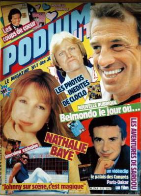 Journal &agrave; l'&eacute;poque que g&eacute;rait Claude Fran&ccedil;ois,Clo-Clo,PODIUM  bien des souvenirs moi et beaucoup d'entre nous�en voici une revue�avec Michel Sardou  Clo-Clo  Nathalie Baye, Johnny��  Nostalg